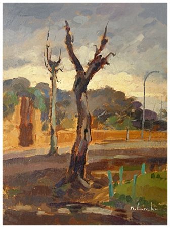 MASANIELLO LUSCHI Livorno 1942 – Livorno 1995 Inverno (Ardenza) 1968 Olio su...