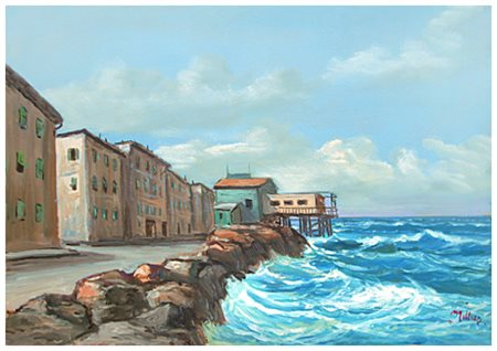 MILLUS (Mauro Illusi) Livorno 1925 – Livorno 1992 Senza titolo Olio su tela...