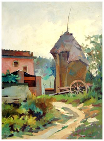 OTTORINO VALORI Livorno 1909 – Livorno 1999 Vecchia casa colonica a Parrana...