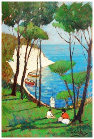 FRANCO CIGHERI Montespertoli 1905 – Portoferraio 1982 Senza titolo Olio su...