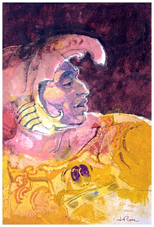 RAFFAELE DE ROSA Podenzana 1940 Senza titolo Pittura e t.m. su carta 29,5 x...