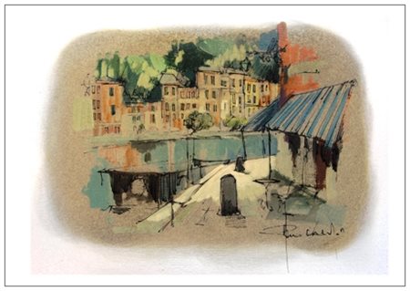 RINO VALIDO Varazze 1947 Senza titolo 1982 T.m. su cartoncino 35 x 50. Firma...