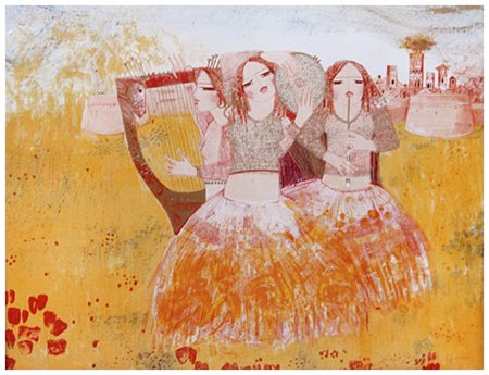 DARIUSH T. MOHAJER Teheran (Iran) 1944 Senza titolo Pastelli, acquerelli e...