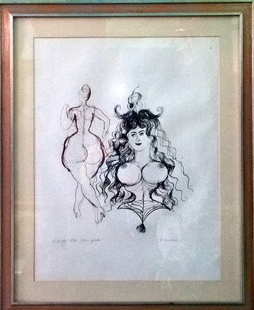 Rudolf Hausner "Sybillen" 1970 - Litografia - Es. P.d.A - cm 36x34 - Firma in...