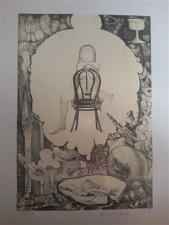 Daniel Fuchs "L'occhio di Afrodite" - Litografia - Es. 54/200 - cm 33,7x23,2...