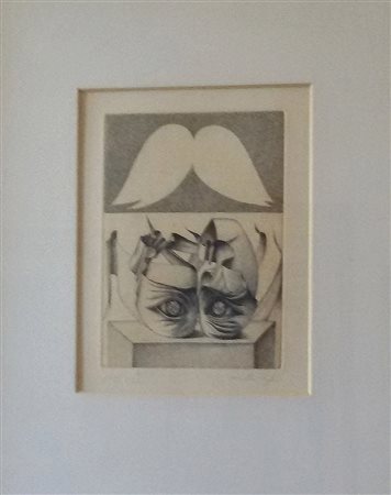 Wolfgang Hutter "Der Vergessen" 1967 -Acquaforte - Es. 162/175 - cm 17x12,5 -...