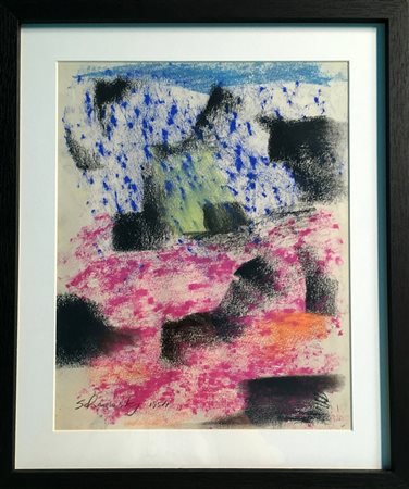 Schawinsky "Montagne" 1954 Tecnica mista su carta cm 33x27 - Firma in basso a...