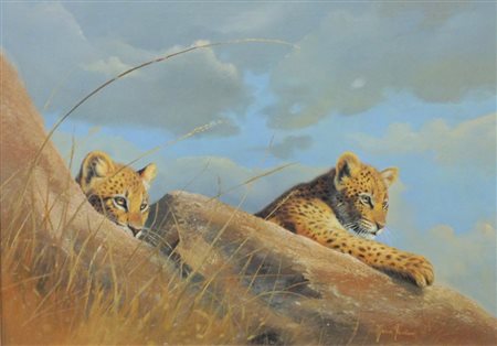 Marco Ramasso "Noi due come loro liberi e felici insieme" - 1966 - Olio su...