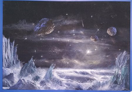 Mauro Pani "Paesaggio apocalittico" - 2013 - Acrilici su tela - cm 100x70 -...