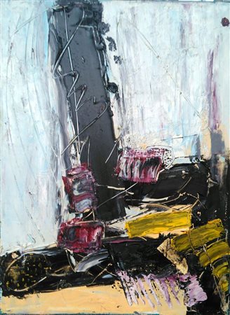 Giorgio Flis "Composizione" 2001- Olio e smalto su tela - cm 60X80 -...