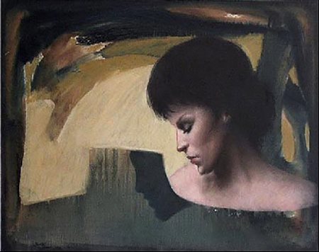 Mario Russo "Testa di donna" 1982 - Olio su tela - cm 50x70 - Firma in basso...