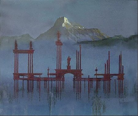 Gaston Bogaert "Ajoncs" - Olio su tavola - cm 60x70 - Firma e titolo al...