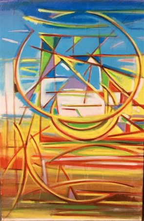 Attilio Lauricella "La luna sposa la terra" 2016 - Acrilici su tela cm 60x40...