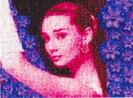 Maria Murgia "Omaggio a Audrey Hepburn" - 2015 - Fotomosaico - cm 60x80 -...