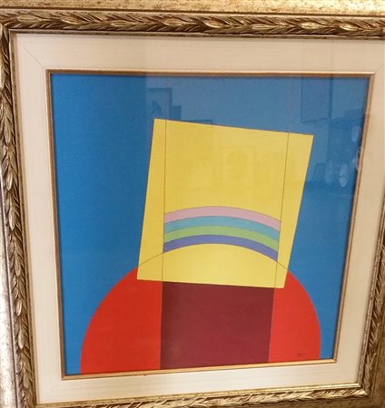 Eugenio Carmi "Quadrato Ansioso" 2002 - Acrilici su tela cm 30x30 - Autentica...