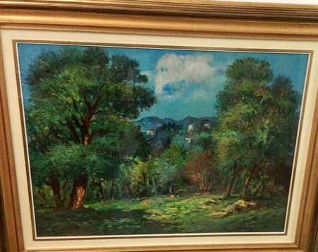 Giovan Francesco Gonzaga, "bosco" Olio su tela cm 60x80 Autentica e Archivio...