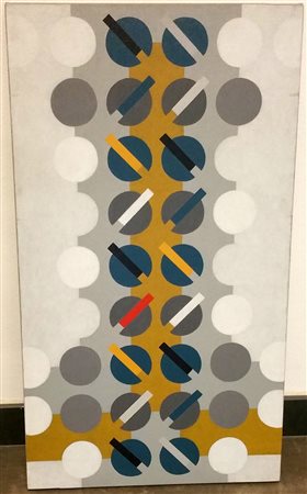 Carlo Nangeroni“Interferenze dinamiche” olio su tela 2004 cm 83.5 x 47.5...