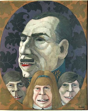 Carlos Mensa" S.T. 1967,Olio su tela cm 73x60.Autentica dell'rtista su foto