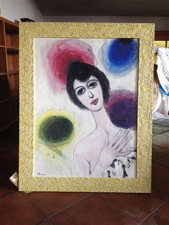 Pompeo Borra "Armonie barocche" - Olio su tela - cm 80x60 - Firma in basso a...