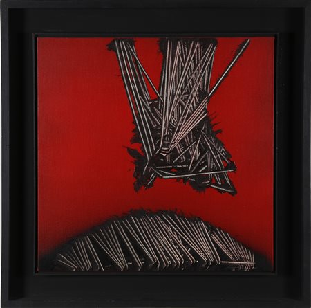 SCANAVINO EMILIO (1922 - 1986) Dall'alto. Olio su tela tamburata. Cm 60,00 x...