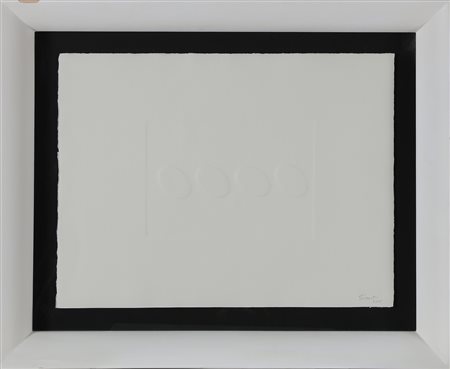 SIMETI TURI (n. 1929) 4 ovali bianchi. 2015. Calcografia. Cm 52,00 x 38,00....