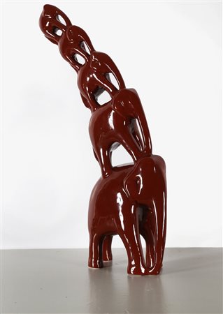 MONDINO ALDO (1938 - 2005) Un corno. Ceramica. Cm 12,00 x 42,00 x 9,00....