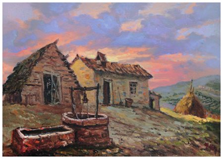 MILLUS (Mauro Illusi) Livorno 1925 – Livorno 1992 Senza titolo 1972 Olio su...