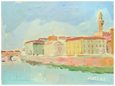 BIANCA NELLI Senza titolo Olio su cartone telato 30 x 40. Firma in b. a d....