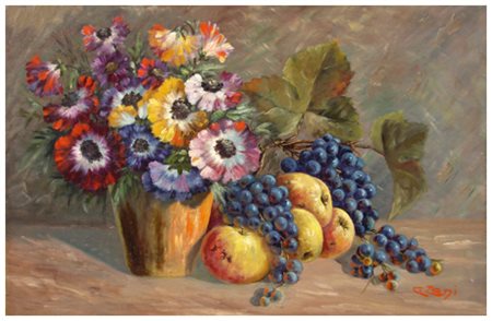 G. ZANI Senza titolo Olio su tavola 40 x 60. Firma in b. a d. B.A.: 50