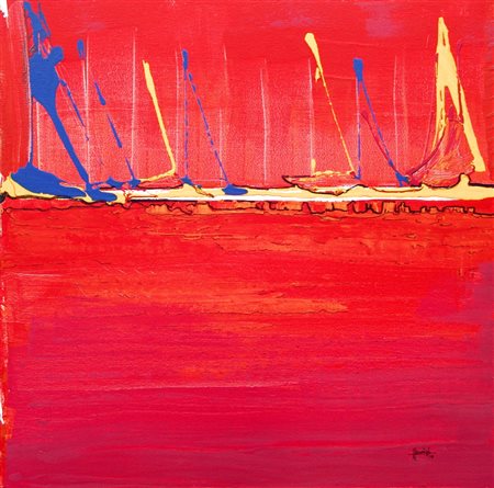 Tonino Maurizi 1940, Montecosaro (Mc) - [Italia] Il mare colori ad acqua su...