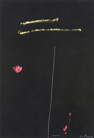 Achille Pace Senza titolo 2003 Tecnica mista e filo su cartoncino, cm. 30x20...