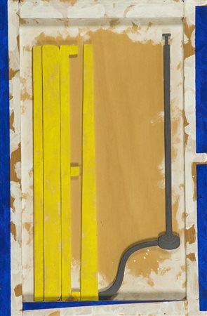 Gianni Ruffi Idea Legni dipinti, cm. 75x50x8 Sul verso: firma e titolo....