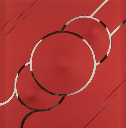 Andrea Bassani Senza titolo Acrilico su tele sagomate assemblate in teca di...