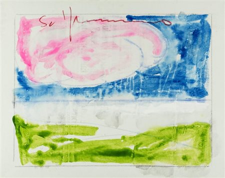 Mario Schifano Paesaggio anemico 1973-74 Smalto su tela, cm. 80x100 Firmato...