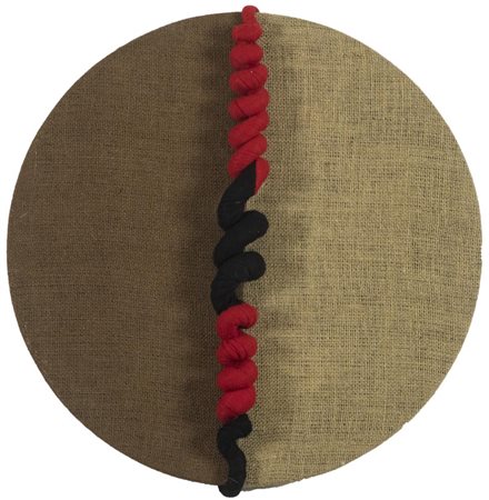 Jorge Eduardo Eielson Amazzonia 2005 Tessuto di cotone e tela di juta su...