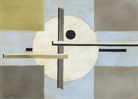 Lazar Markovich El Lissitzky Composizione 1923 Gouache su carta, cm....