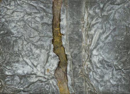 Pier Paolo Calzolari Studio piombo 1992 Piombo e juta cm. 31,5x42,5x3,5 Sul...