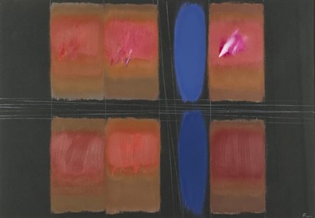 Ennio Finzi Senza titolo Olio su cartoncino, cm. 70x100 Firmato in basso a...