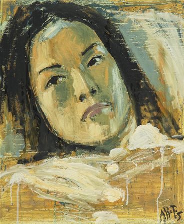 Massimiliano Alioto Asia 2005 Olio su tela, cm. 60x50 Firma e data in basso a...