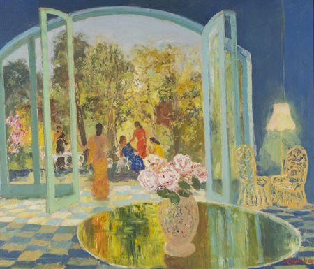 Emilio Comba Senza titolo Olio su tela, cm. 80x100 Firmato in basso a destra.