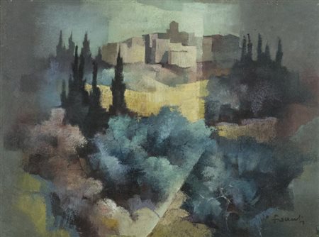 Paolo Frosecchi Paesaggio Olio su tela, cm. 60x80 Firmato in basso a destra.