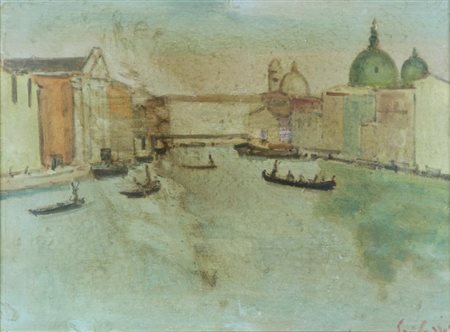 Fioravante Seibezzi Venezia Olio su faesite, cm. 29x39 Firmato in basso a...