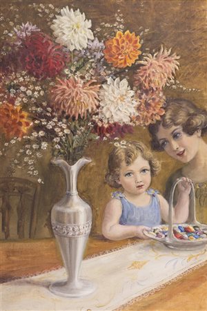 Luigi Gainotti Senza titolo Olio su tela, cm. 103x70.