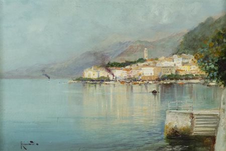Oscar Ricciardi Marina Olio su tavola, cm. 28x40 Firmato in basso a sinistra.