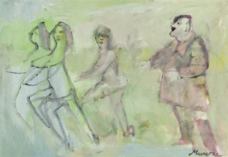 Mino Maccari Senza titolo Olio su tela, cm. 35x50 Firmato in basso a destra;...