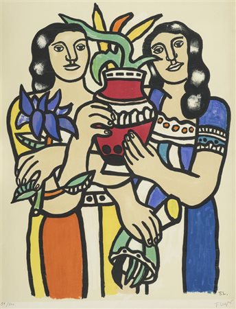 Fernand Léger Senza titolo Litografia su carta, 68x51,5 es. 351/500 Firma e...