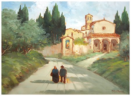 RAFFAELE DEL ROSSO Orbetello 1859 – Orbetello 1927 Senza titolo Olio su...