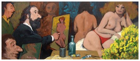 FAUSTO MARIA LIBERATORE Lucca 1922 – Lido di Camaiore 2004 Senza titolo Olio...