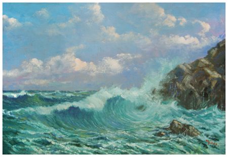 MILLUS (Mauro Illusi) Livorno 1925 – Livorno 1992 Senza titolo Olio su juta...