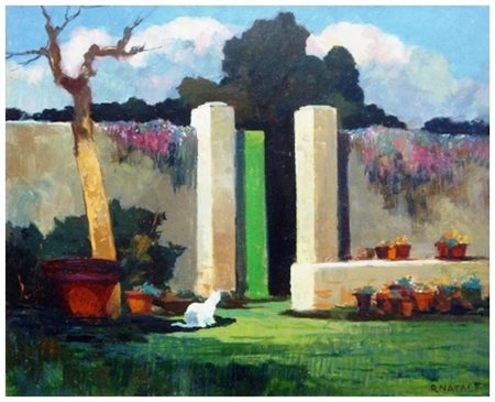 RENATO NATALI Livorno 1883 – Livorno 1979 Livorno vecchia 1949 Olio su...